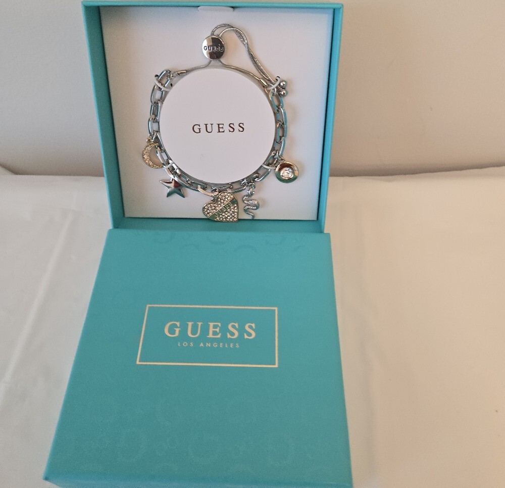 ✨ GUESS Silver Charm Bracelet – Adjustable - Picture 7 of 10